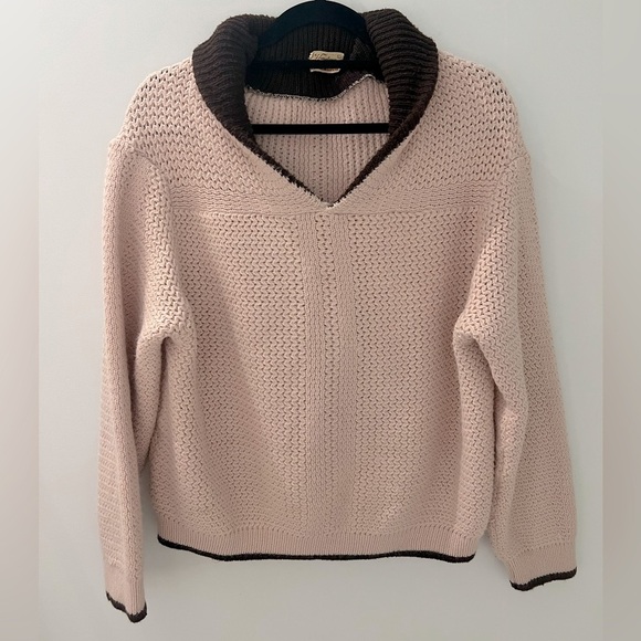 Vintage 60s Virgin Orlon Knit Sweater w/ Shawl Collar - Picture 2 of 5